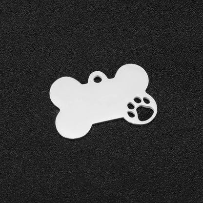 Hollow Out Bone Pet Dog DIY Custom Anti-Lost Personalized Name Cat Collar Pet Pendant Necklace Chain Accessory