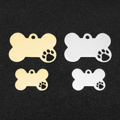 Hollow Out Bone Pet Dog DIY Custom Anti-Lost Personalized Name Cat Collar Pet Pendant Necklace Chain Accessory