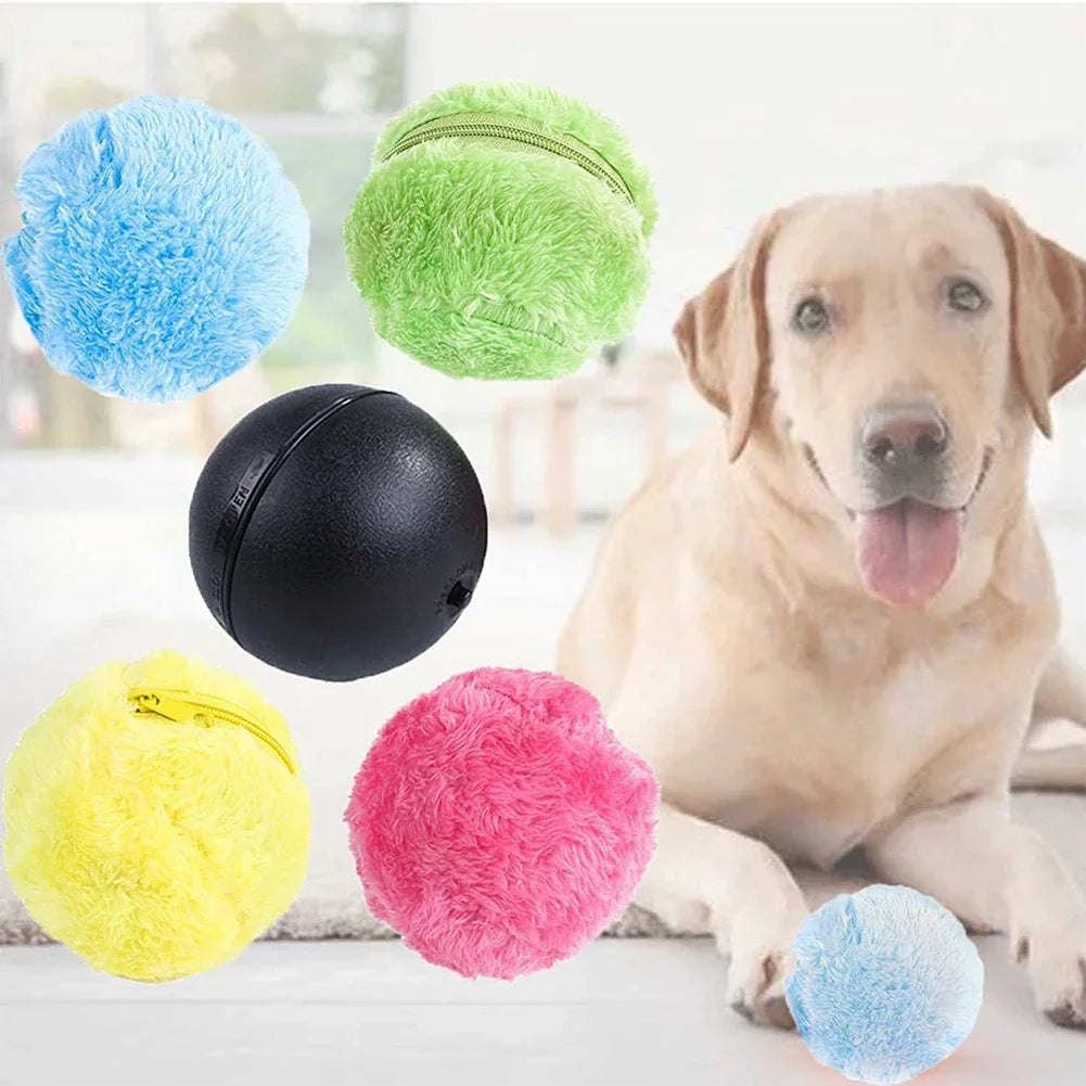 Magic Rolling Ball Activation Automatic Scroll Electric Dog Cat Toy With 4 Color Plush Cover Cleaning Home Dust Cleaner