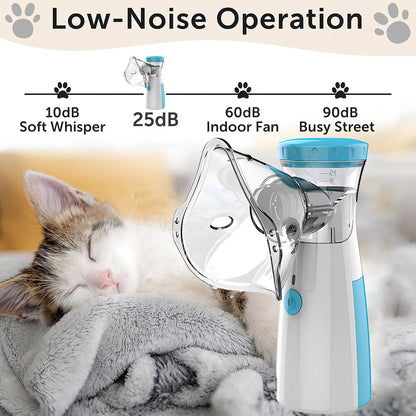 Vet-Recommended Pet Nebulizer for Dogs & Cats - Electronic Animal Nebulizer for Respiratory Treatment at Home