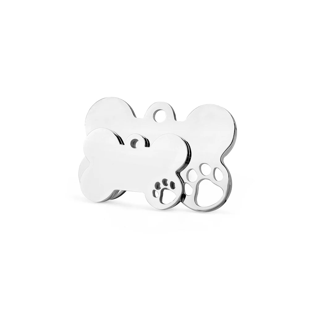 Hollow Out Bone Pet Dog DIY Custom Anti-Lost Personalized Name Cat Collar Pet Pendant Necklace Chain Accessory