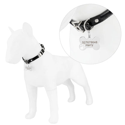 Hollow Out Bone Pet Dog DIY Custom Anti-Lost Personalized Name Cat Collar Pet Pendant Necklace Chain Accessory