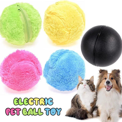 Magic Rolling Ball Activation Automatic Scroll Electric Dog Cat Toy With 4 Color Plush Cover Cleaning Home Dust Cleaner