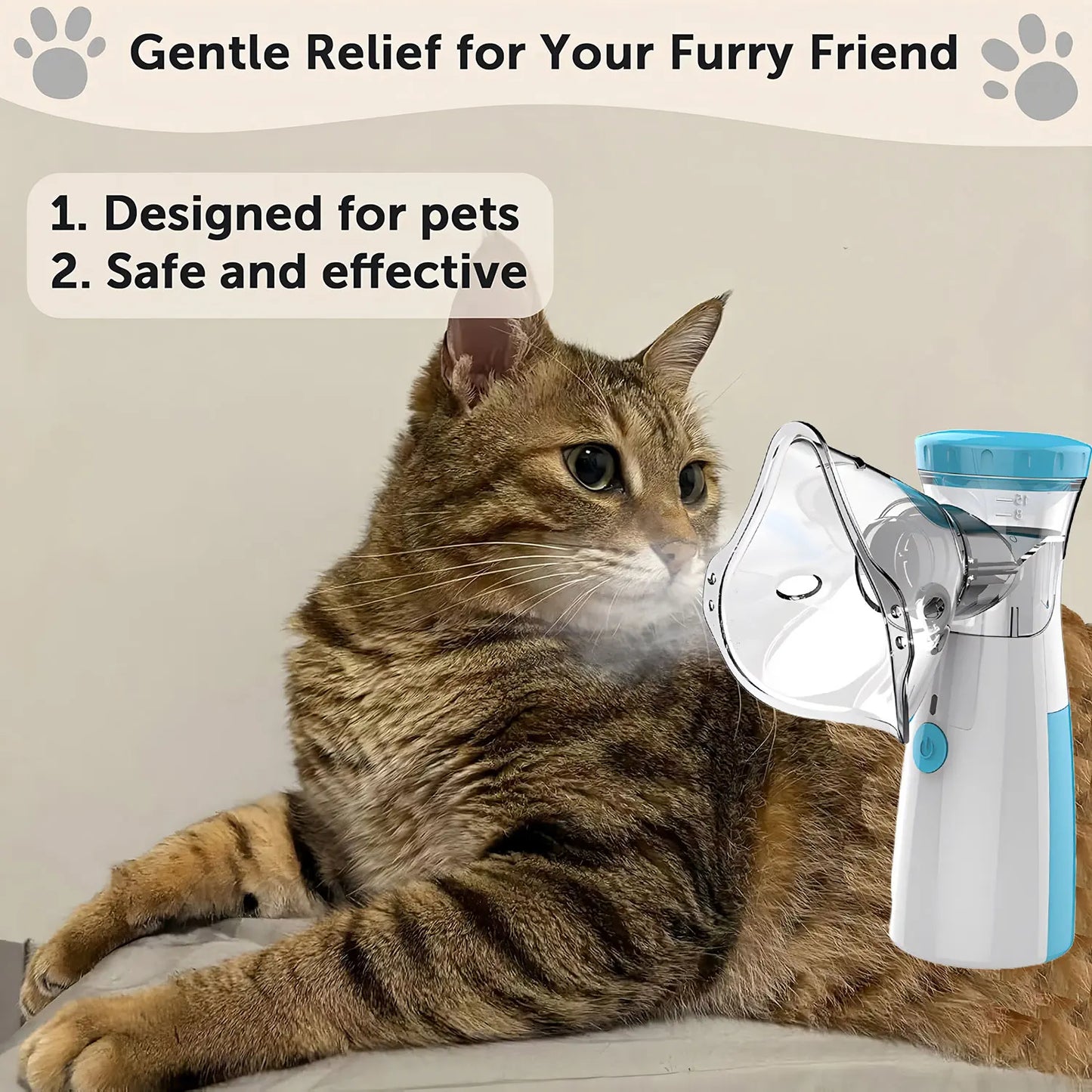 Vet-Recommended Pet Nebulizer for Dogs & Cats - Electronic Animal Nebulizer for Respiratory Treatment at Home