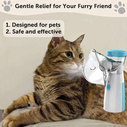 Vet-Recommended Pet Nebulizer for Dogs & Cats - Electronic Animal Nebulizer for Respiratory Treatment at Home