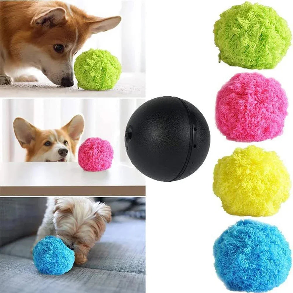 Magic Rolling Ball Activation Automatic Scroll Electric Dog Cat Toy With 4 Color Plush Cover Cleaning Home Dust Cleaner